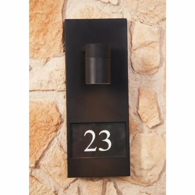 Numéro d'adresse éclairé Konstsmide MODENA Noir, 1 lumière