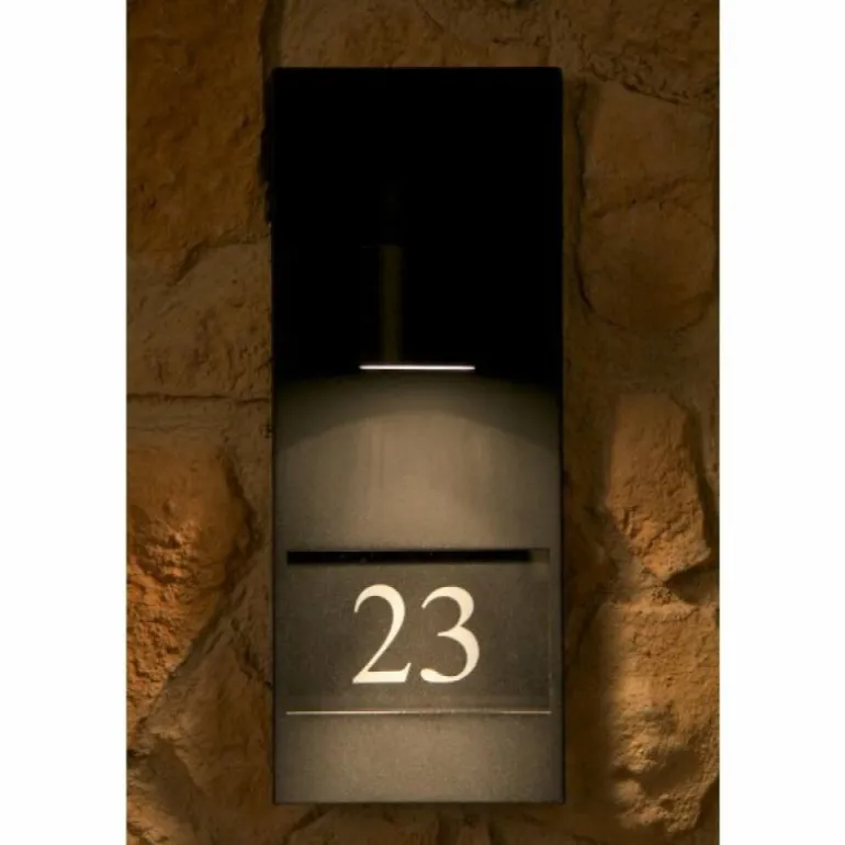 Numéro d'adresse éclairé Konstsmide MODENA Noir, 1 lumière