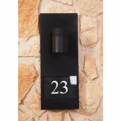 Numéro d'adresse éclairé Konstsmide MODENA Noir, 1 lumière