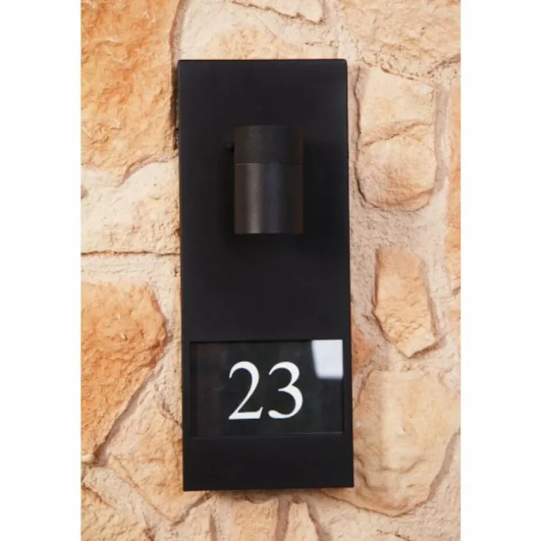 Numéro d'adresse éclairé Konstsmide MODENA Noir, 1 lumière