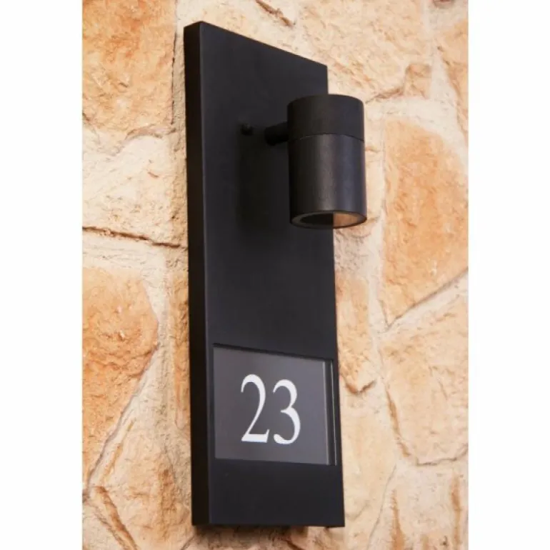 Numéro d'adresse éclairé Konstsmide MODENA Noir, 1 lumière