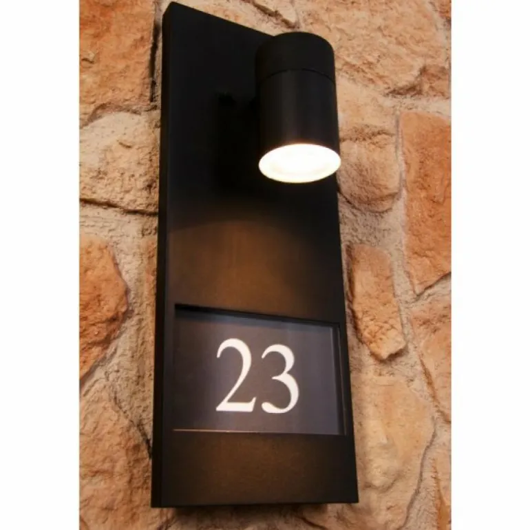 Numéro d'adresse éclairé Konstsmide MODENA Noir, 1 lumière