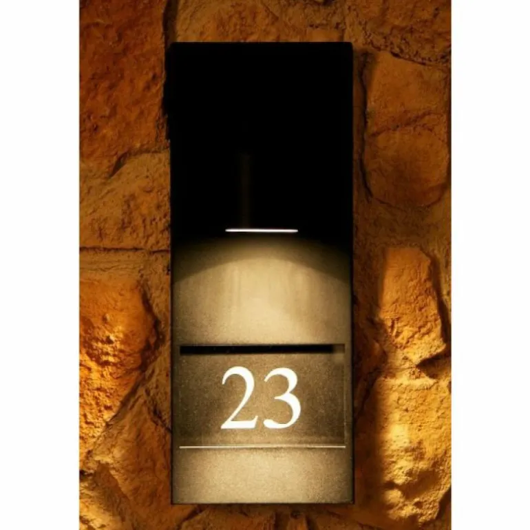 Numéro d'adresse éclairé Konstsmide MODENA Noir, 1 lumière