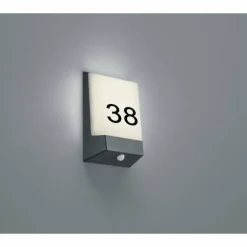 Numéro d'adresse éclairé Trio-Leuchten Kasai LED Anthracite, 1 lumière