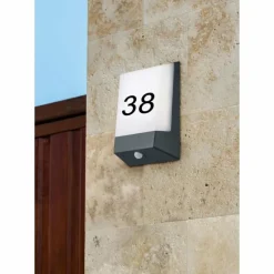 Numéro d'adresse éclairé Trio-Leuchten Kasai LED Anthracite, 1 lumière