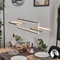 Odeon Suspension, Suspension LED Argenté, 3 lumières