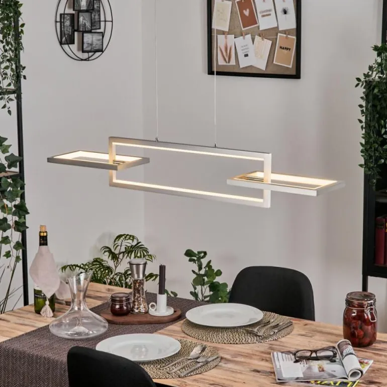 Odeon Suspension, Suspension LED Argenté, 3 lumières