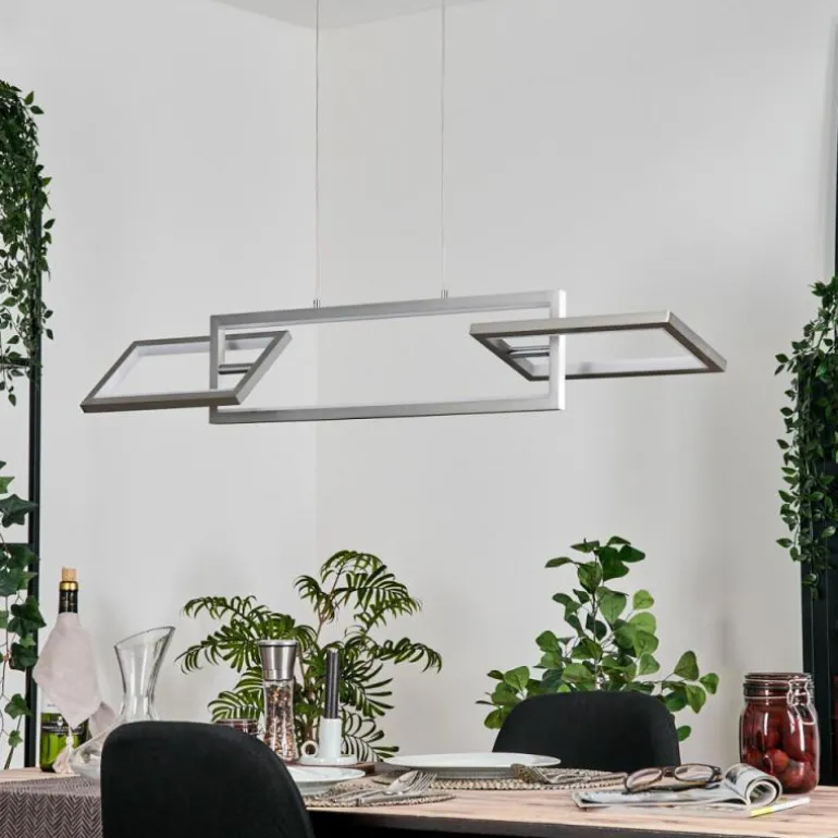 Odeon Suspension, Suspension LED Argenté, 3 lumières