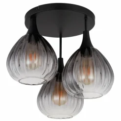 Olsen Plafonnier Luminaires Globo Lighting Noir, 3 lumières