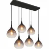 Olsen Suspension Luminaires Globo Lighting Noir, 6 lumières