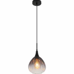 Olsen Suspension Luminaires Globo Lighting Noir, 1 lumière