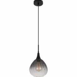 Olsen Suspension Luminaires Globo Lighting Noir, 1 lumière