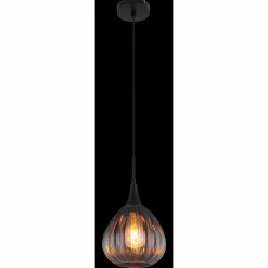 Olsen Suspension Luminaires Globo Lighting Noir, 1 lumière
