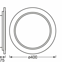 ORBIS Applique murale / Plafonnier Luminaires Ledvance LED Couleur bois, 1 lumière