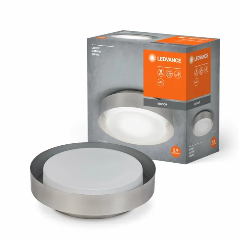 Orbis Plafonnier Luminaires Ledvance Nickel mat, 2 lumières