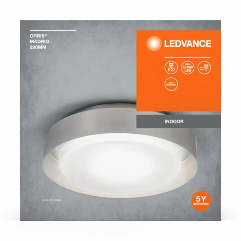 Orbis Plafonnier Luminaires Ledvance Nickel mat, 2 lumières