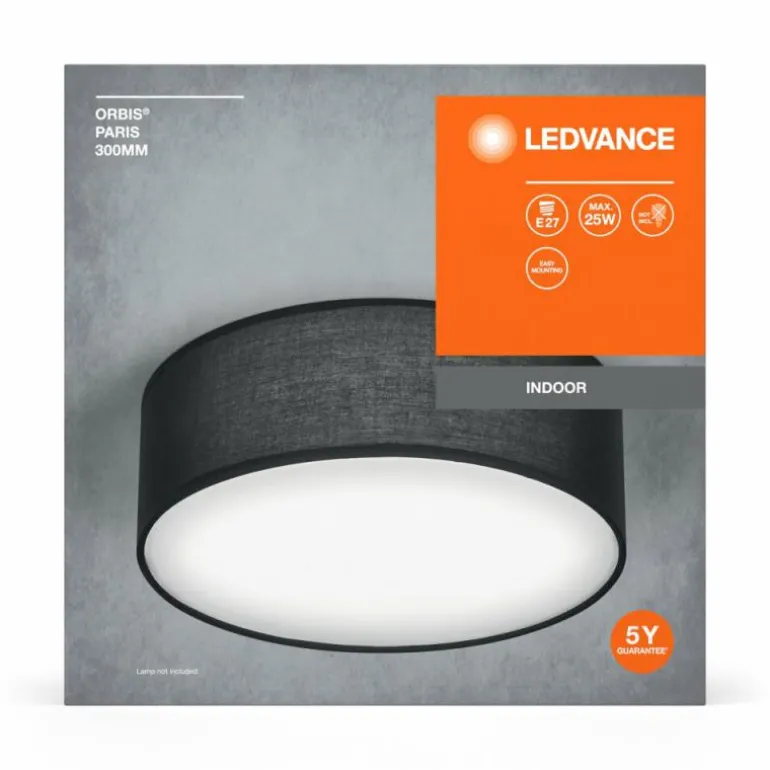 Orbis Plafonnier Luminaires Ledvance Noir, 3 lumières