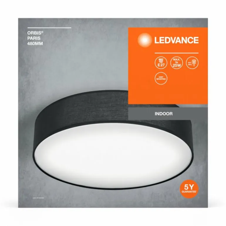Orbis Plafonnier Luminaires Ledvance Noir, 3 lumières