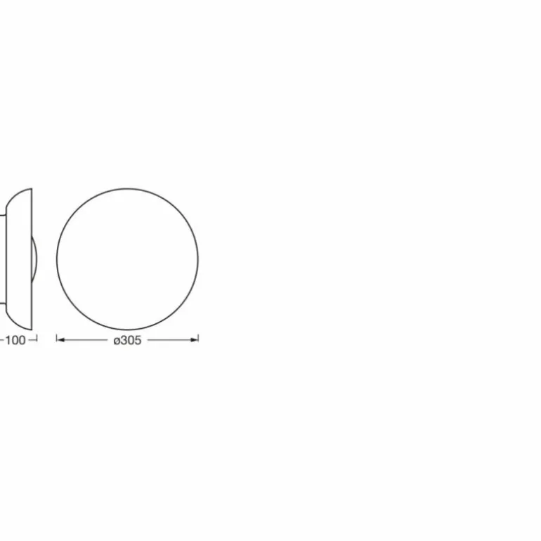 Orbis Plafonnier Luminaires Ledvance Nickel mat, 2 lumières