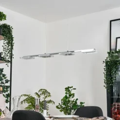 Ordal Suspension, Suspension LED Argenté, 4 lumières