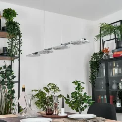 Ordal Suspension, Suspension LED Argenté, 4 lumières