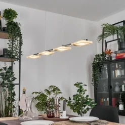 Ordal Suspension, Suspension LED Argenté, 4 lumières