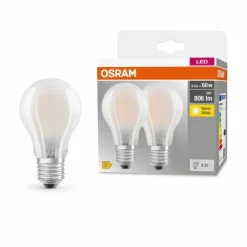 OSRAM CLASSIC A Lot de 2 LED E27 6,5 Watt 2700 Kelvin 806 Lumen