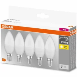 OSRAM CLASSIC B Lot de 5 LED E14 4,9 watt 2700 kelvin 470 lumen