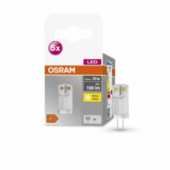 OSRAM LED BASE PIN Lot de 5 LED G4 0,9 Watt 2700 Kelvin 100 lumen