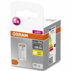 OSRAM LED BASE PIN Lot de 5 LED G4 0,9 Watt 2700 Kelvin 100 lumen
