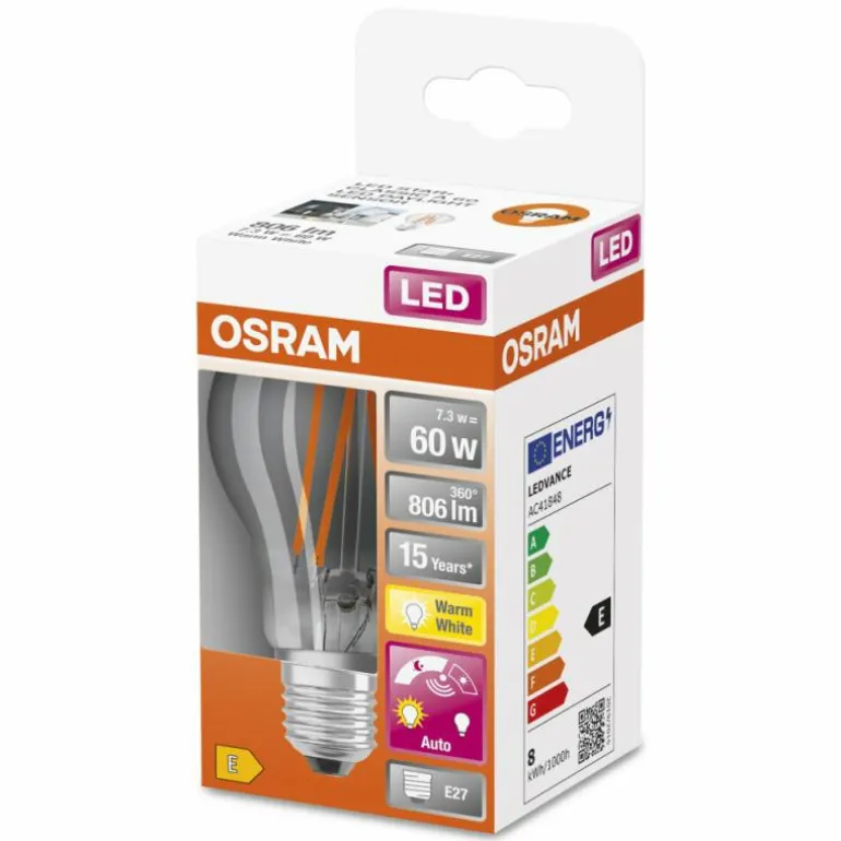 OSRAM LED DAYLIGHT LED E27 7,3 Watt 2700 Kelvin 806 Lumen