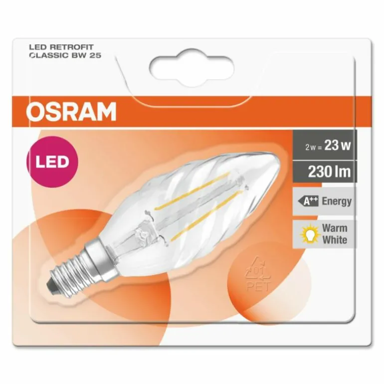 Osram LED E14 2,8 Watt 2700 Kelvin 250 Lumen