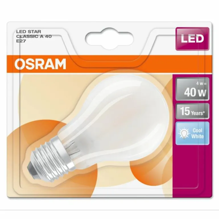 Osram LED E27 4 Watt 400 Kelvin 470 Lumen