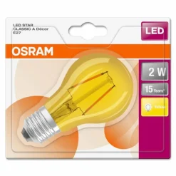 Osram LED E27 2 Watt Gelb 235 Lumen