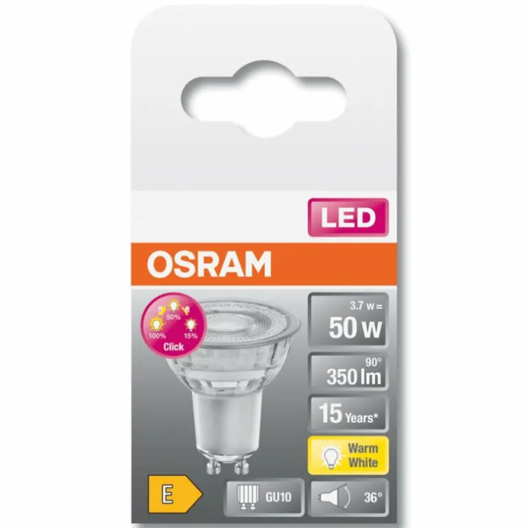 OSRAM LED GU10 3,7 Watt 2700 Kelvin 350 lumen