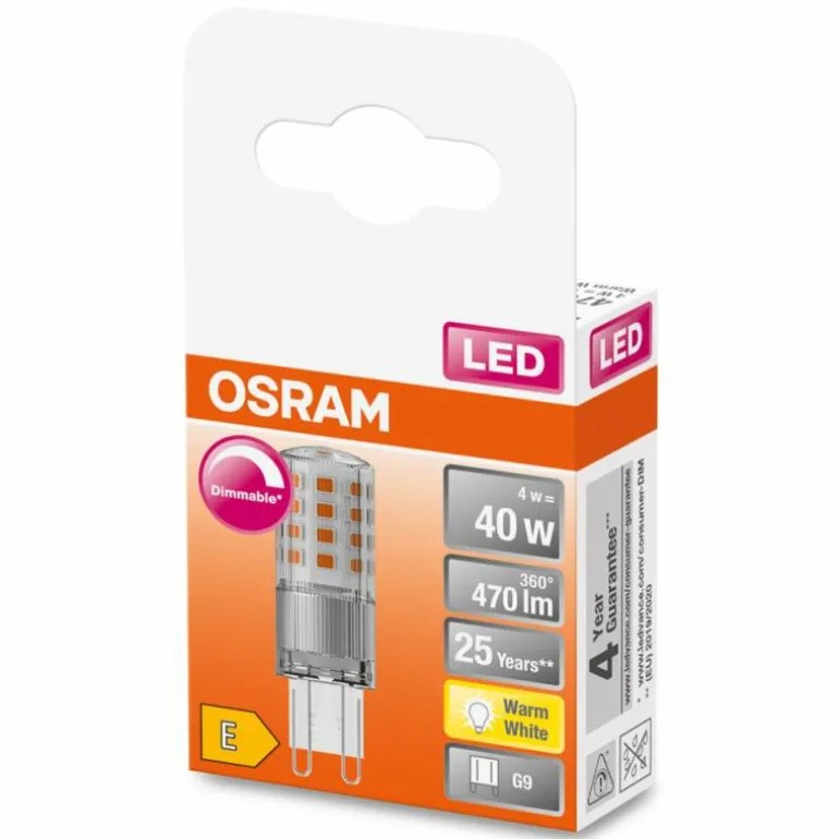 OSRAM LED PIN G9 4 watt 2700 kelvin 470 lumen