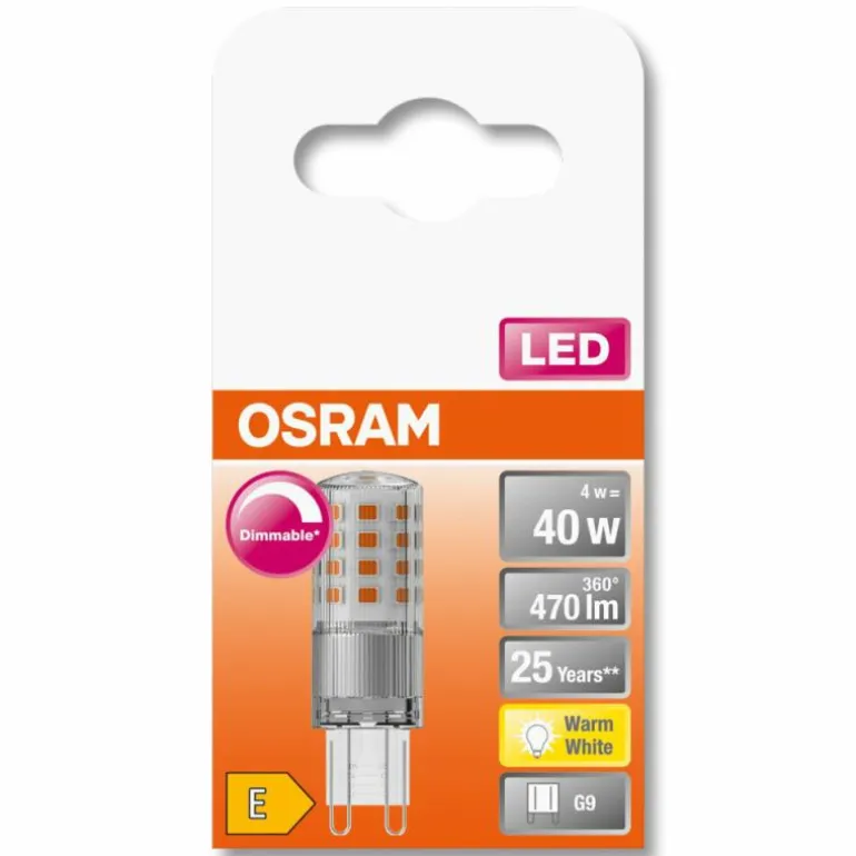 OSRAM LED PIN G9 4 watt 2700 kelvin 470 lumen