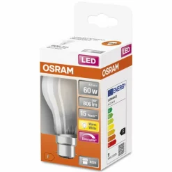 OSRAM LED Retrofit B22d 6,5 Watt 2700 Kelvin 806 Lumen
