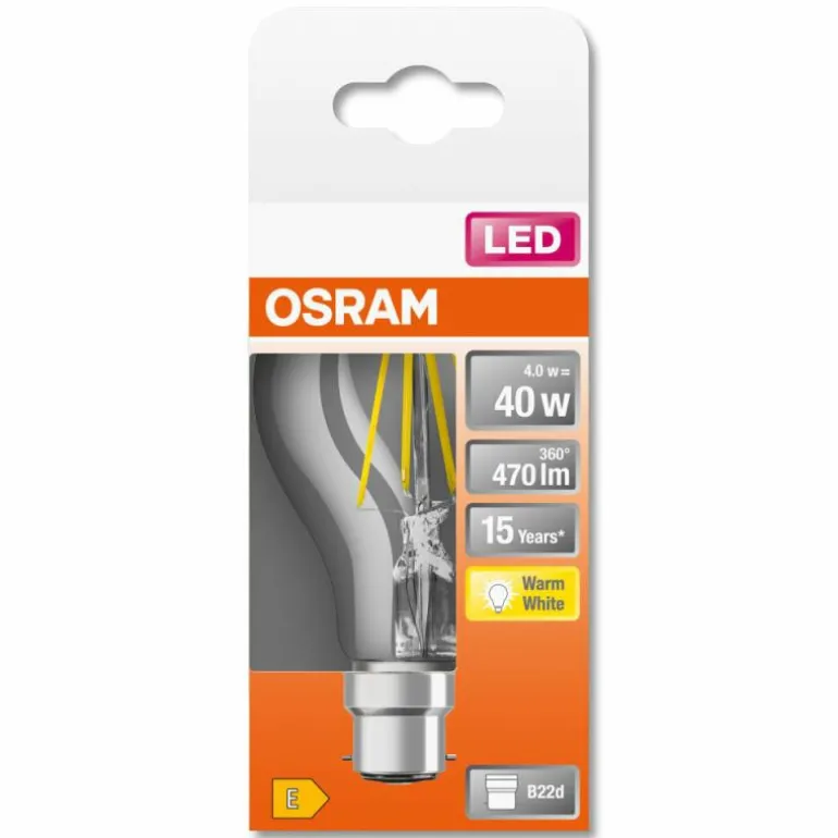 OSRAM LED Retrofit B22d 4 Watt 2700 Kelvin 470 Lumen