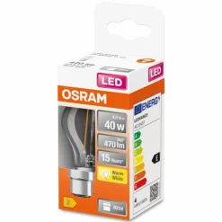 OSRAM LED Retrofit B22d 4 Watt 2700 Kelvin 470 Lumen