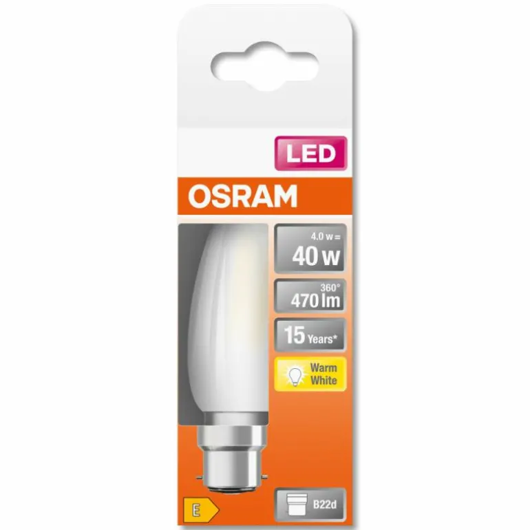 OSRAM LED Retrofit B22d 4 Watt 2700 Kelvin 470 Lumen