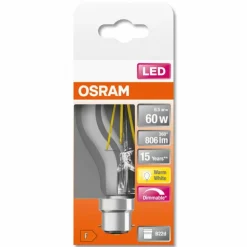 OSRAM LED Retrofit B22d 6,5 Watt 2700 Kelvin 806 Lumen