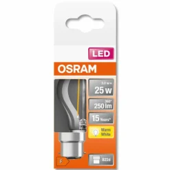 OSRAM LED Retrofit B22d 2,5 Watt 2700 Kelvin 250 lumen
