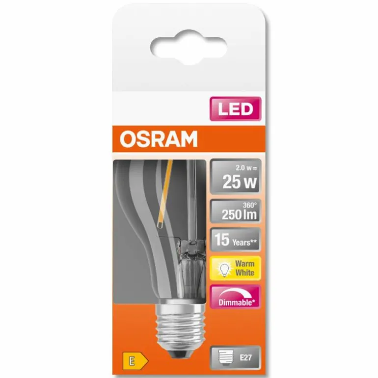 OSRAM LED Retrofit E27 2,2 Watt 2700 Kelvin 250 lumen