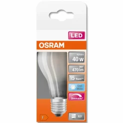 OSRAM LED Retrofit E27 4,8 watt 4000 kelvin 470 lumen