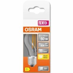 OSRAM LED Retrofit E27 5,5 watt 2700 kelvin 806 lumen