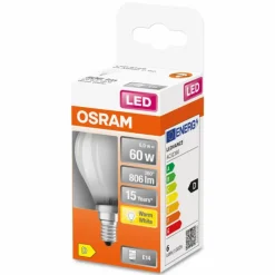 OSRAM LED Retrofit E14 5,5 watt 2700 kelvin 806 lumen