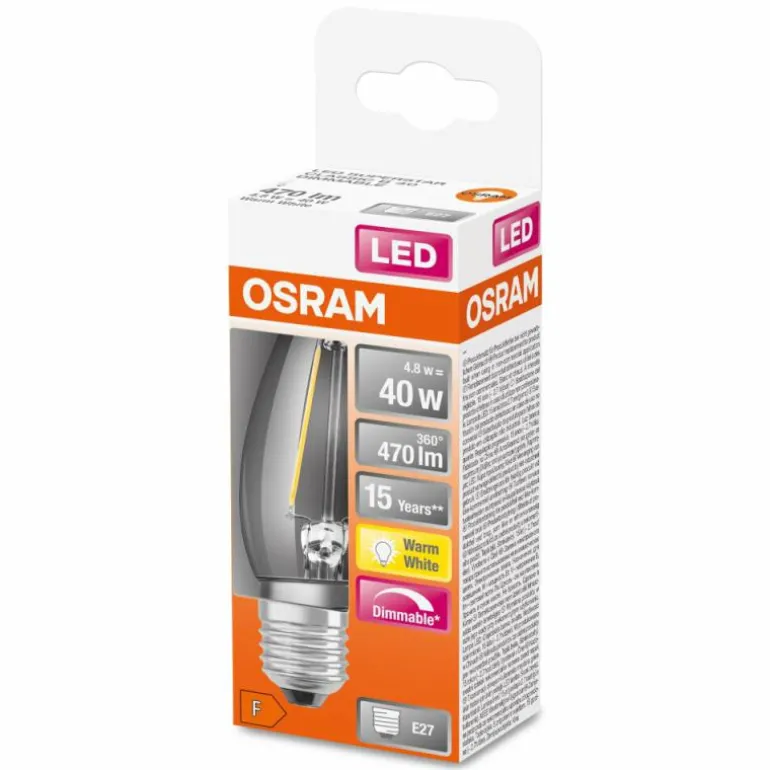 OSRAM LED Retrofit E27 4,8 watt 2700 kelvin 470 lumen