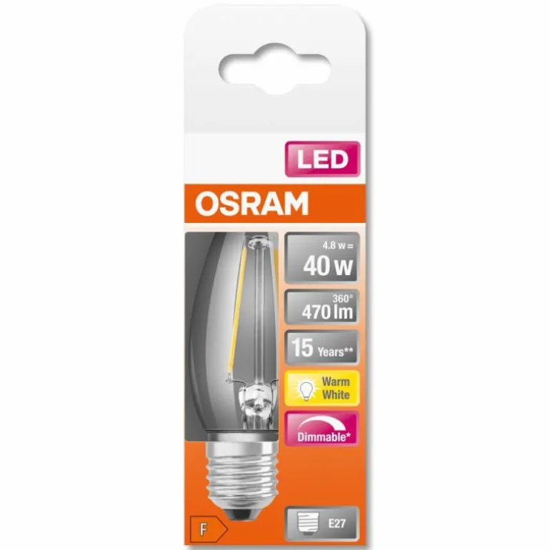 OSRAM LED Retrofit E27 4,8 watt 2700 kelvin 470 lumen
