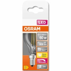 OSRAM LED Retrofit E14 6,5 watt 2700 kelvin 806 lumen